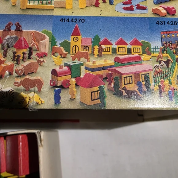 Vintage Lorenz Spielwelt Wooden Village And Train Building Set 70s West Germany - Picture 15 of 16